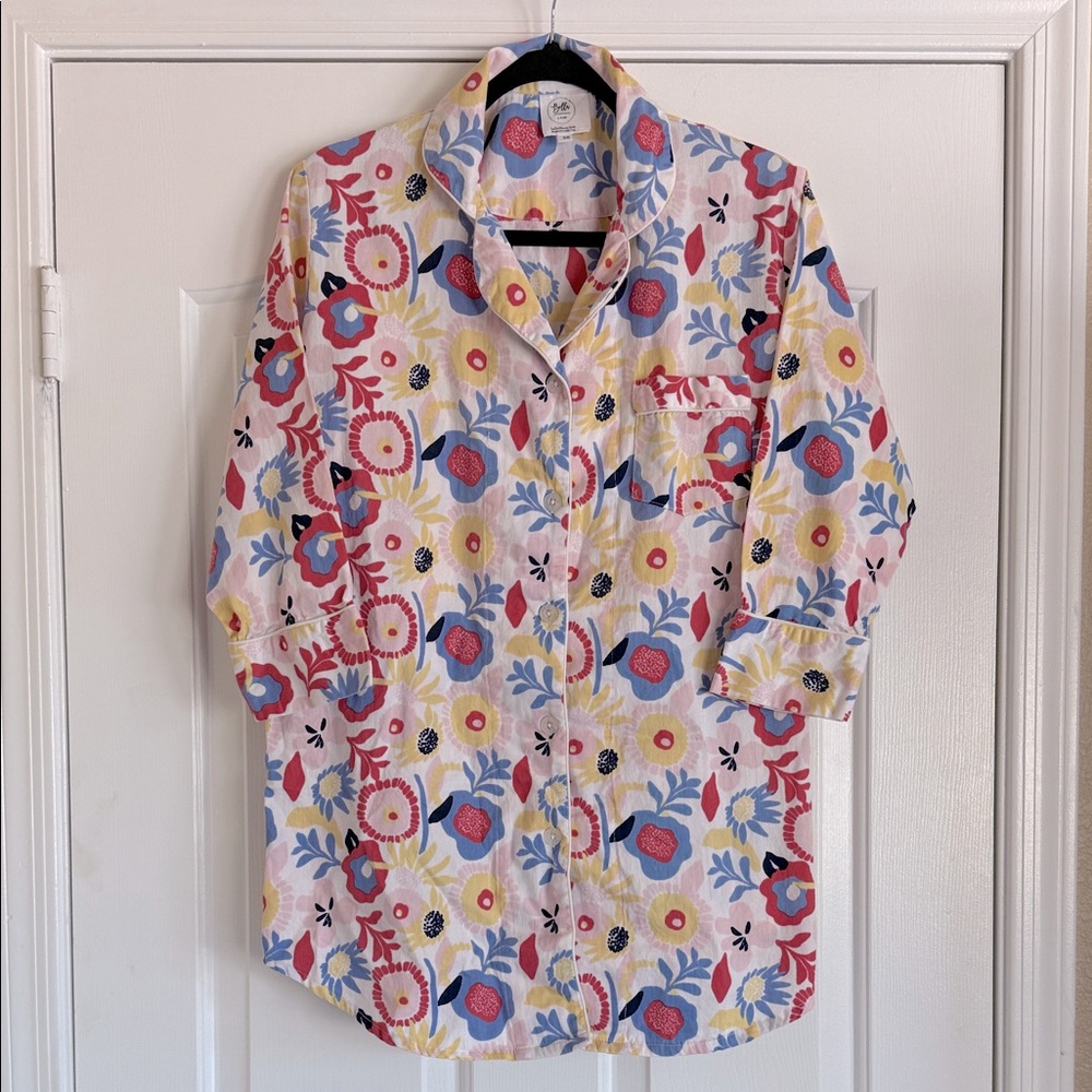 {Bella Il Fiore} Floral Button Down Nightshirt | sz S